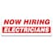 Signmission Now Hiring Electricians Banner Apply Inside Accepting Application Single Sided B-120-30235 - alternate 1